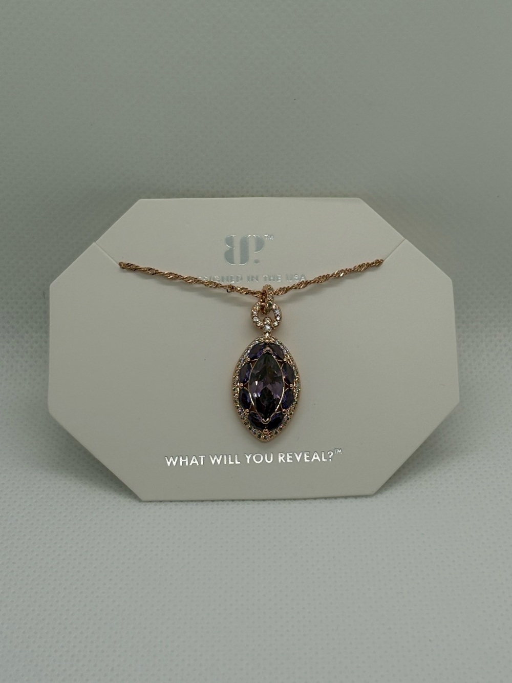 Amethyst Cubic Zirconia February Necklace